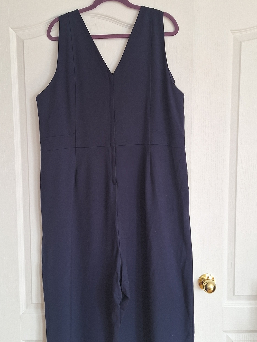 Michel Studio Navy Sleeveless V-Neck Jumpsuit
